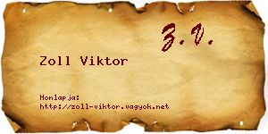 Zoll Viktor névjegykártya